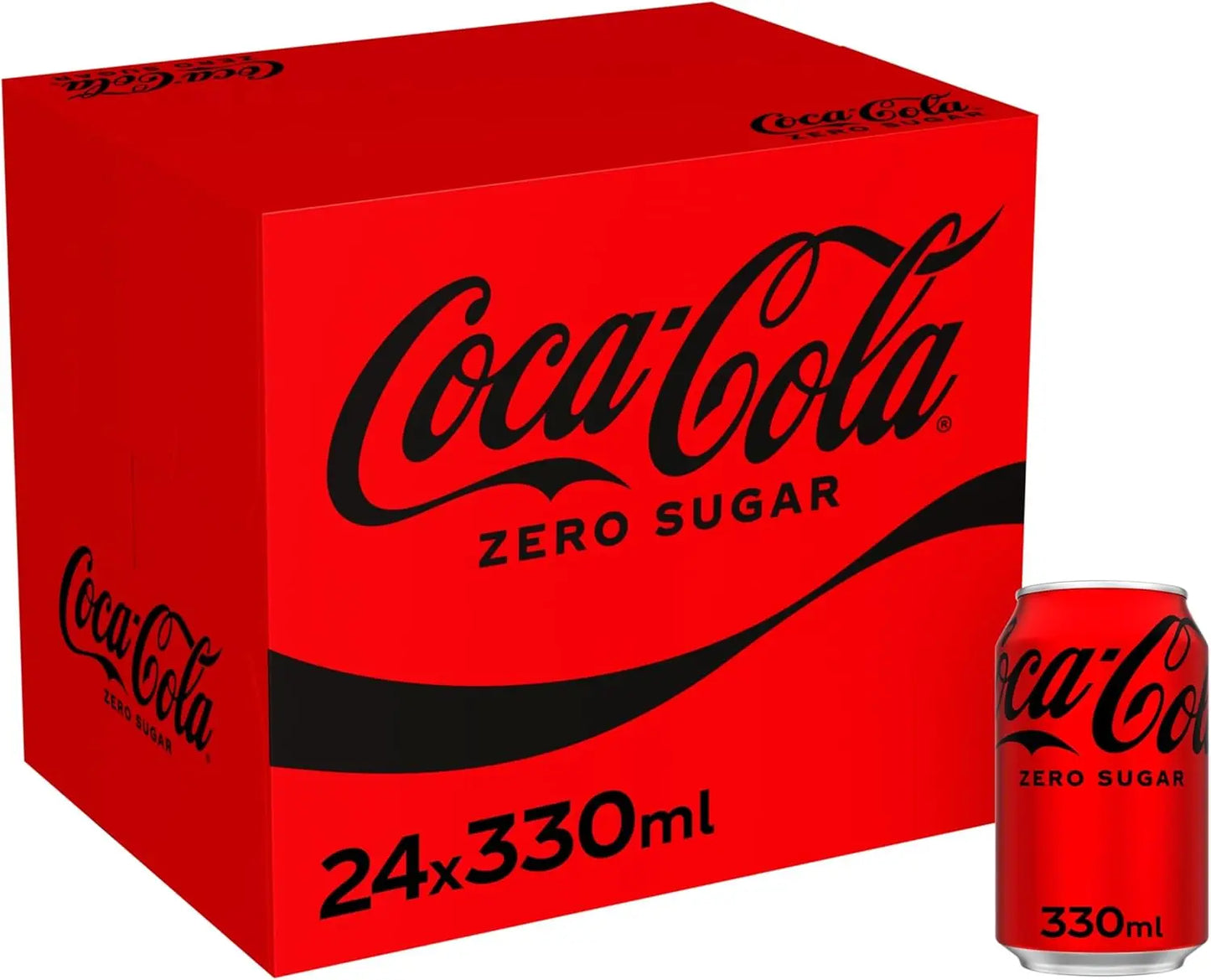 Coca-Cola, Zero Suger, Pack of 24, 330ml/can