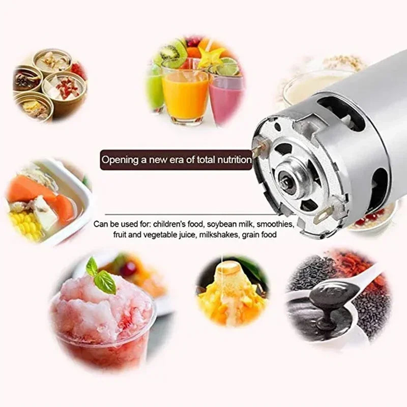 Food Residue Processor Smoothie Fruit Blender Lemon Squeezer USB Rechargeable Portable Kitchen Blenders Juicer Blending Cup Bar