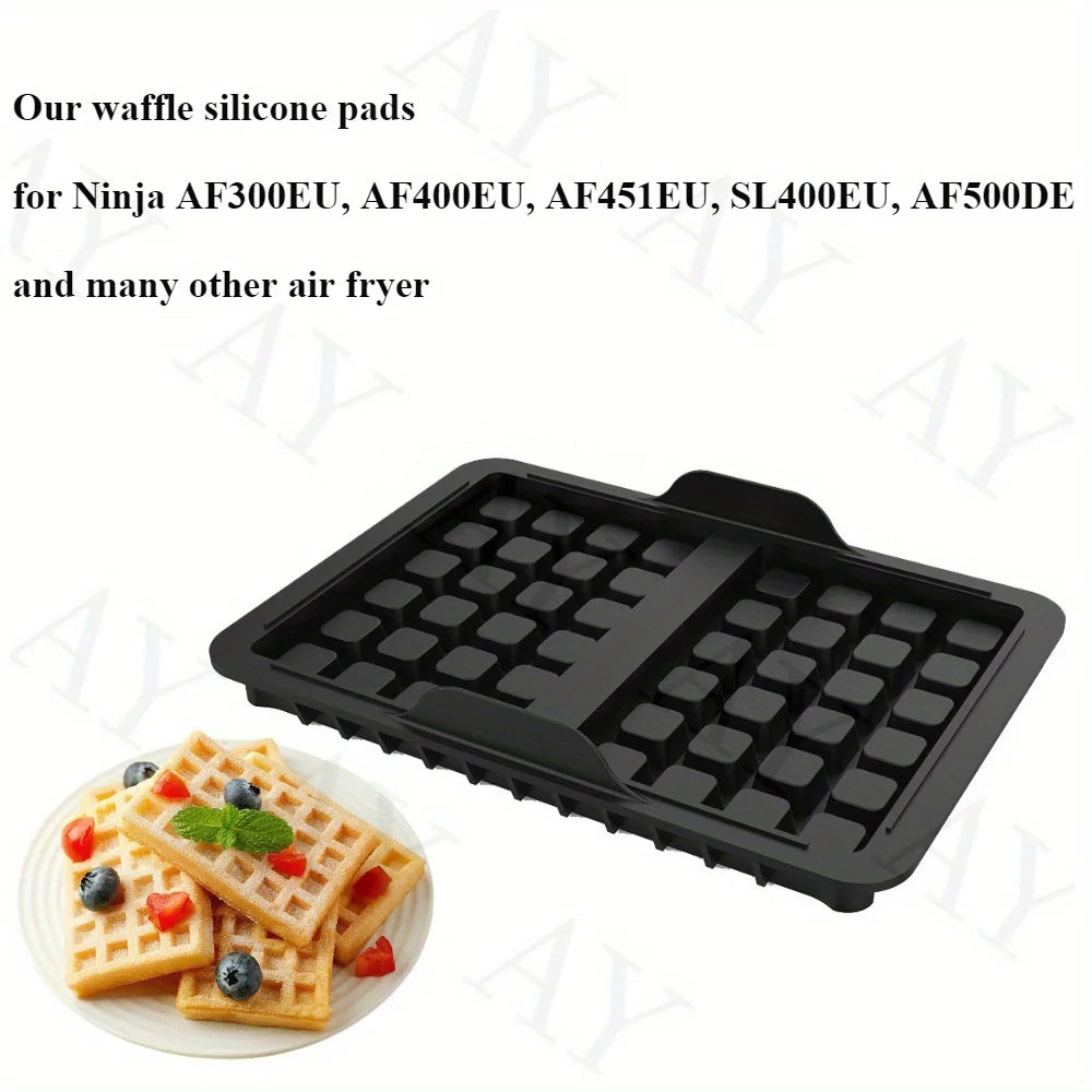 Air Fryer Waffle Silicone Baking Pan Waffle Mold for Ninja AF300EU AF400EU AF451EU SL400EU AF500DE and Many Other Air Fryers
