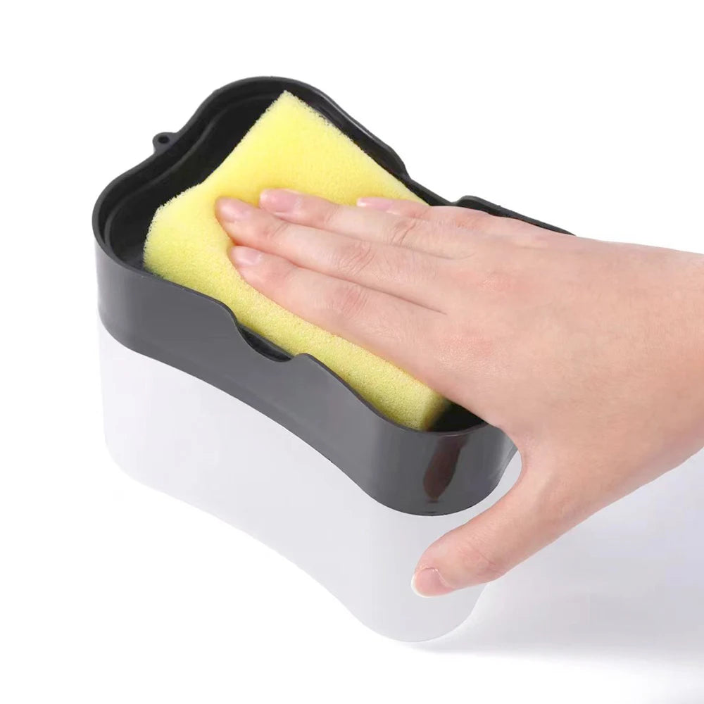 1PC PP plastic storage box, dishwashing detergent press, kitchen automatic liquid outlet box, dishwasher soap dispenser box