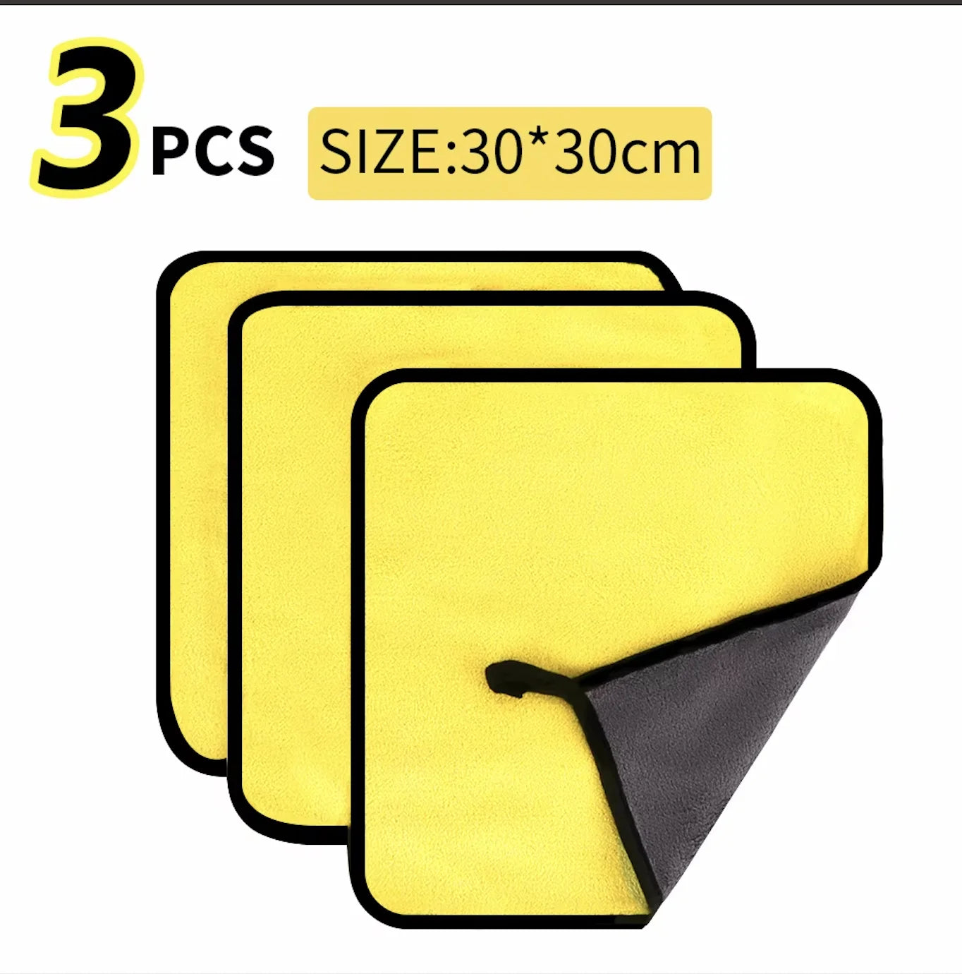 3/5/10Pcs Car Wash Microfiber Towel 30*30CM / 30*60cm Car Cleaning Drying Cloth Care Cloth Car Wash Towel Kitchen Towel