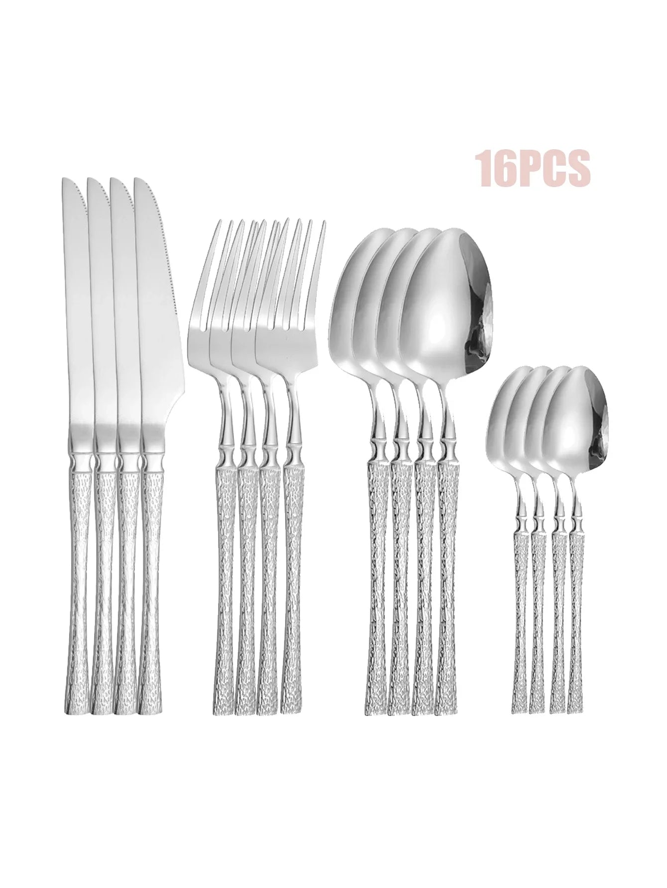 4/16/32pcs stainless steel tableware set for hotel restaurant Family Kitchen party Birthday party Chafing dish warmer set Fork