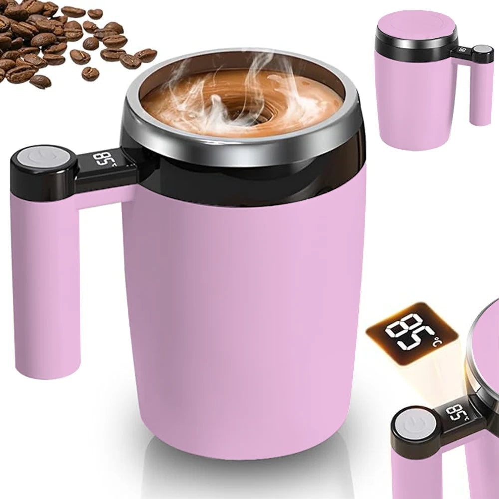 Automatic Self Stirring Mug Rechargeable Magnetic Coffee Mug Waterproof Mixing Cup for Milk/Coffee for Office/Travel Best Gift