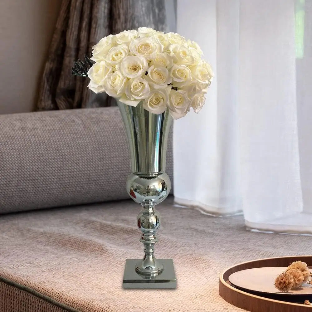 50cm Metal Flower Vase, Table Floral Stand Urn Candle Holder for Wedding Centerpieces Birthday Party Decor Road Lead Candelabra