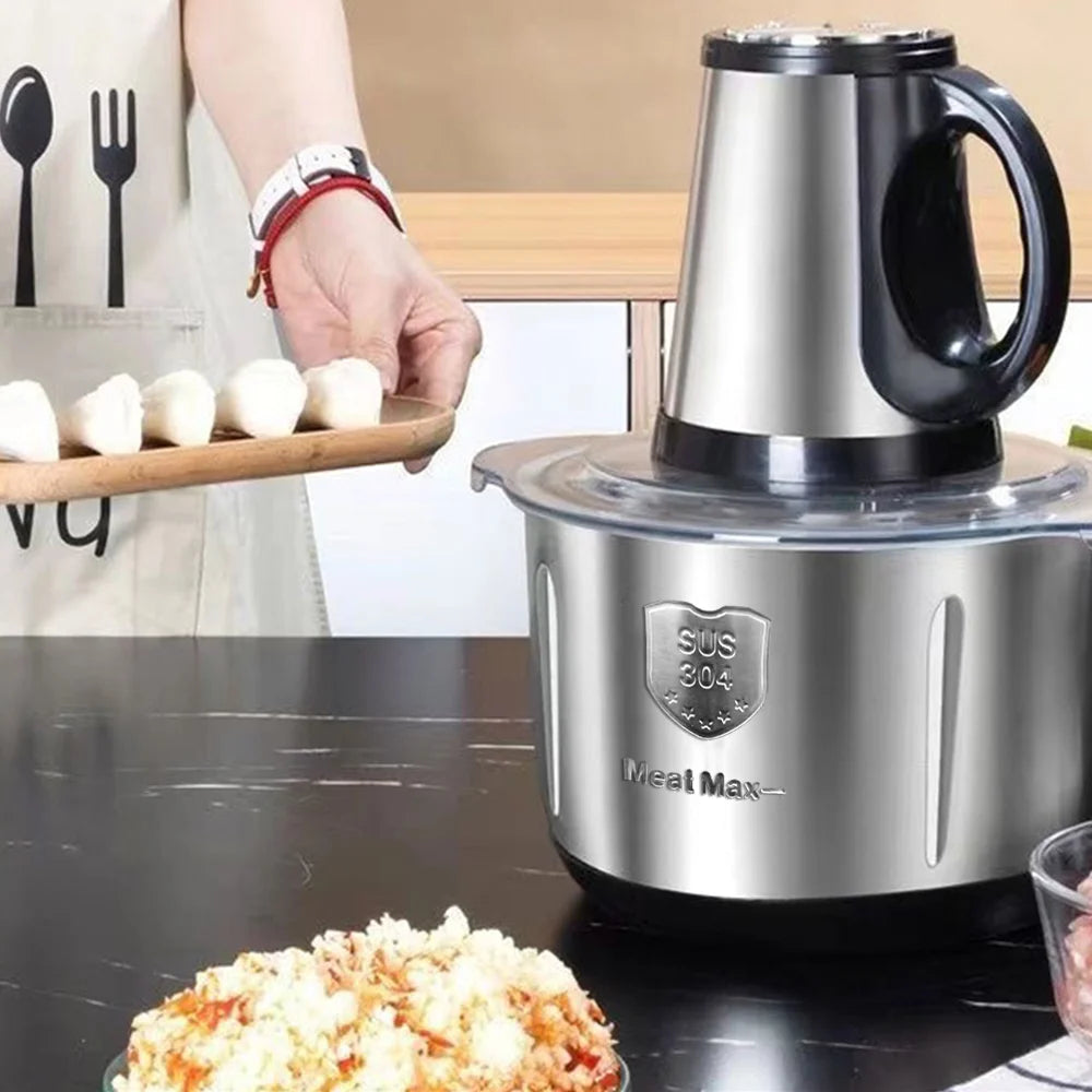 5L Multifunctional Meat Grinder Machine Household Large Capacity Food Processors Stainless Steel Filling and Meat Grinder