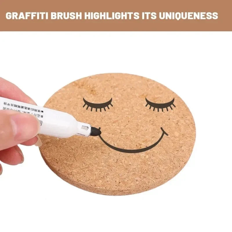 30/1PCS Non-Slip Cork Coaster Natural Round Wooden Cup Mat Heat Insulation Pads Tea Coffee Mug Drinks Holder Table Decoration