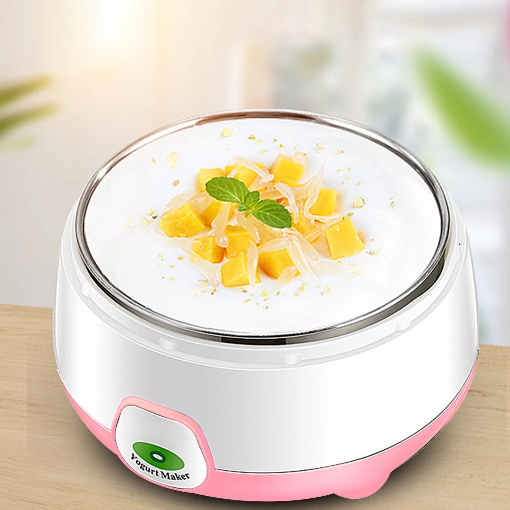 1L Yogurt Maker with Stainless Steel Container Automatic Yogurt Maker Electric Yogurt Maker for Homemade Yogurt Natto Rice Wine