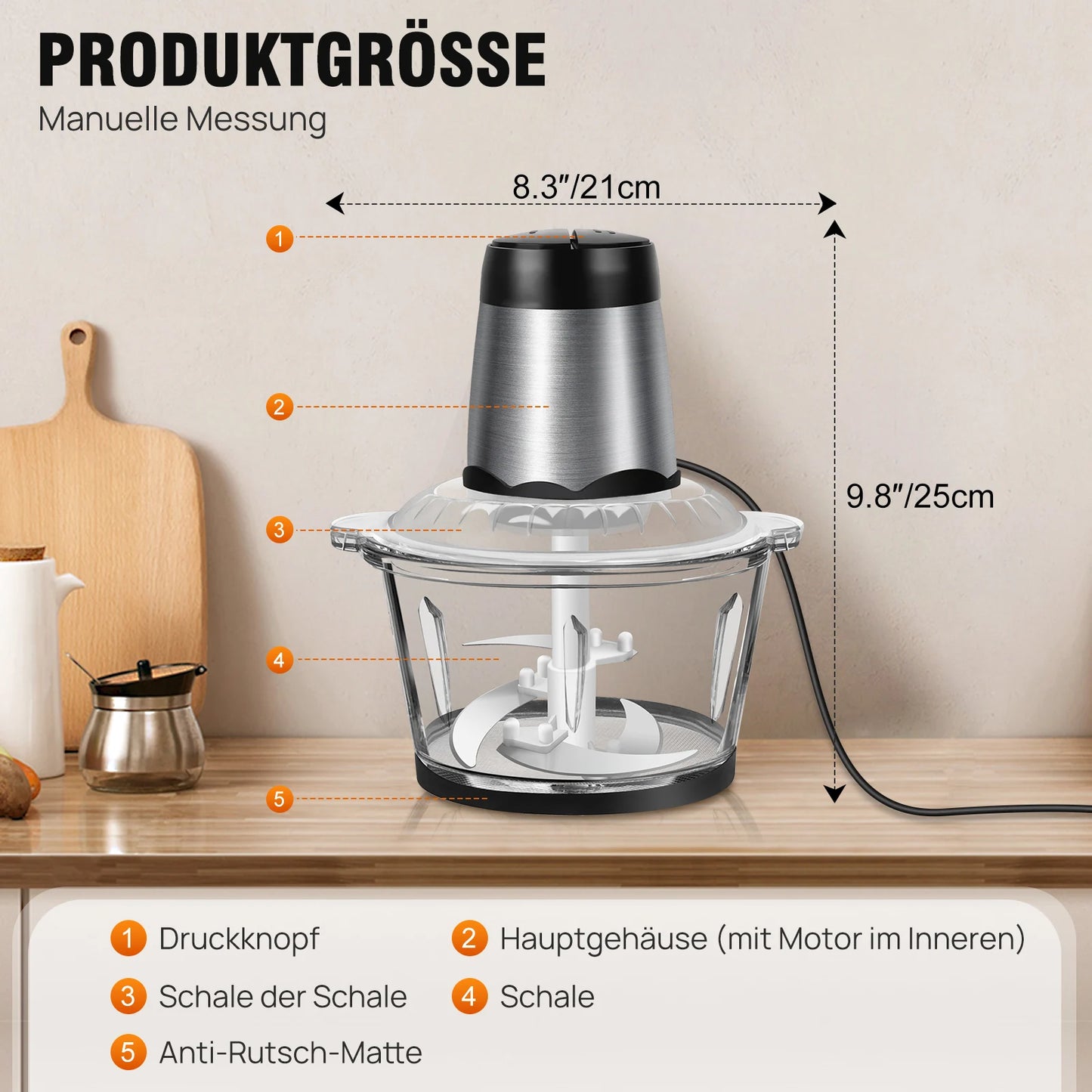 2L small meat slicer home kitchen food processor meat mixer 2 speeds, 4 double blades