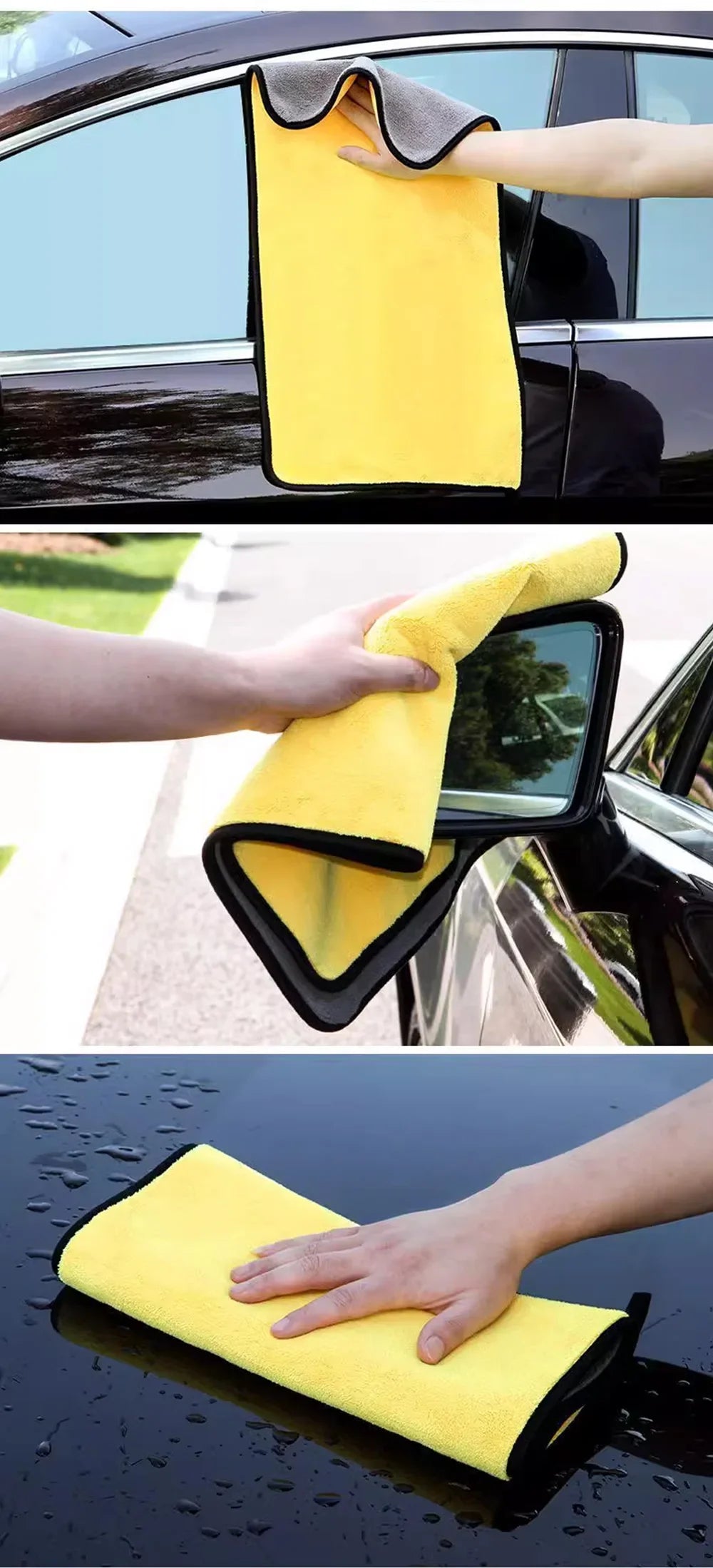 3/5/10Pcs Car Wash Microfiber Towel 30*30CM / 30*60cm Car Cleaning Drying Cloth Care Cloth Car Wash Towel Kitchen Towel