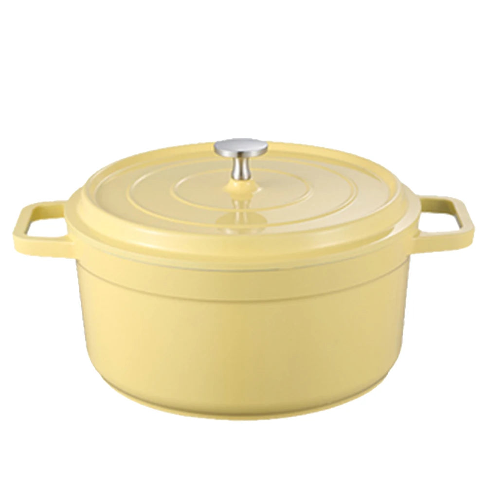 Enameled Cast Aluminum Dutch Oven with Lid Mini Cast Aluminum Pot Casserole Dutch Oven Cast Aluminum Pot Home Kitchen Utensils