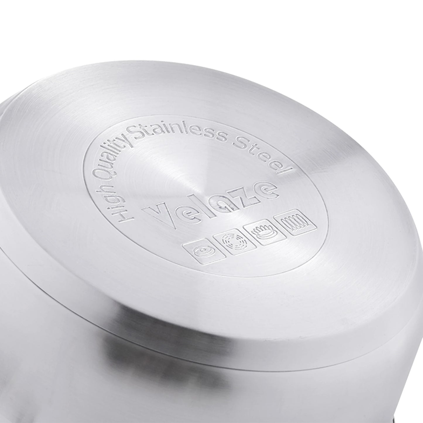 Velaze Kitchen Cookware Set 12 PCS Set Stainless Steel Cooking Pot&Pan Sets, Induction Safe, Saucepan, Casserole,with Glass lid