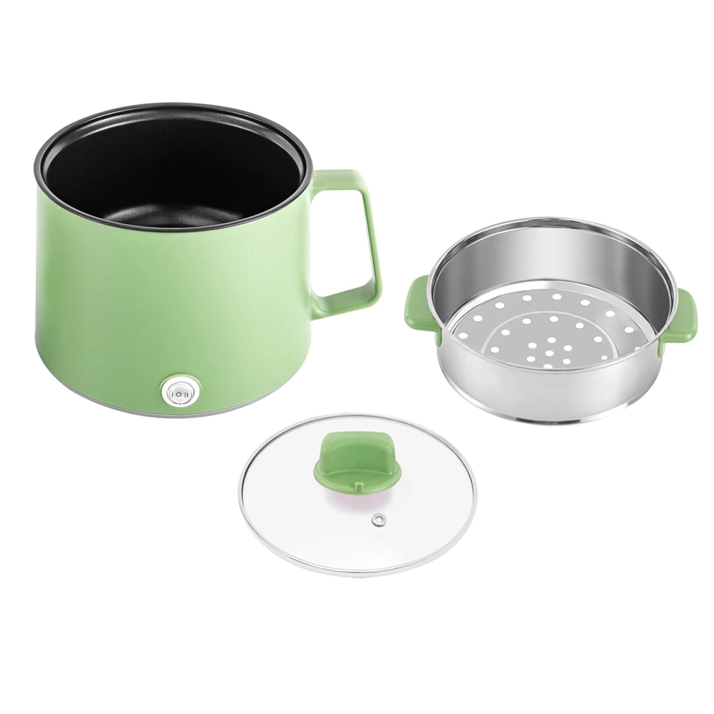Electric Hot Pot, Mini Electric Cooker 1.7L Noodles Pot Multi-Functional Electric Cooker for Soup Porridge Dumplings Eggs Pasta