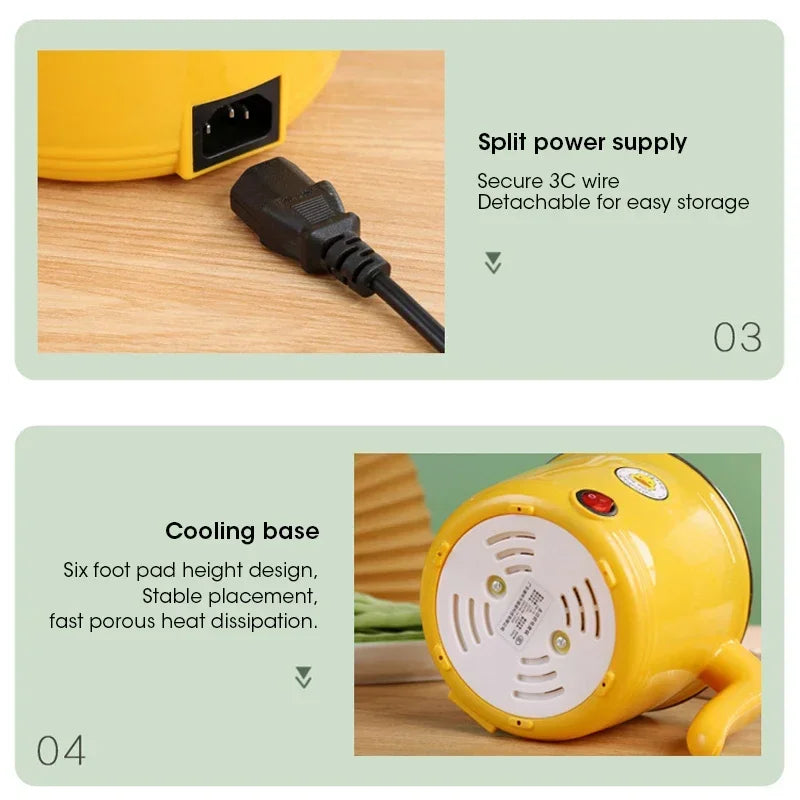 1.8l Multifunctional Cooker Hot Pot Multifunctional Student Dormitory Electric Electric Cooking Noodles Home Pot Stainless Steel