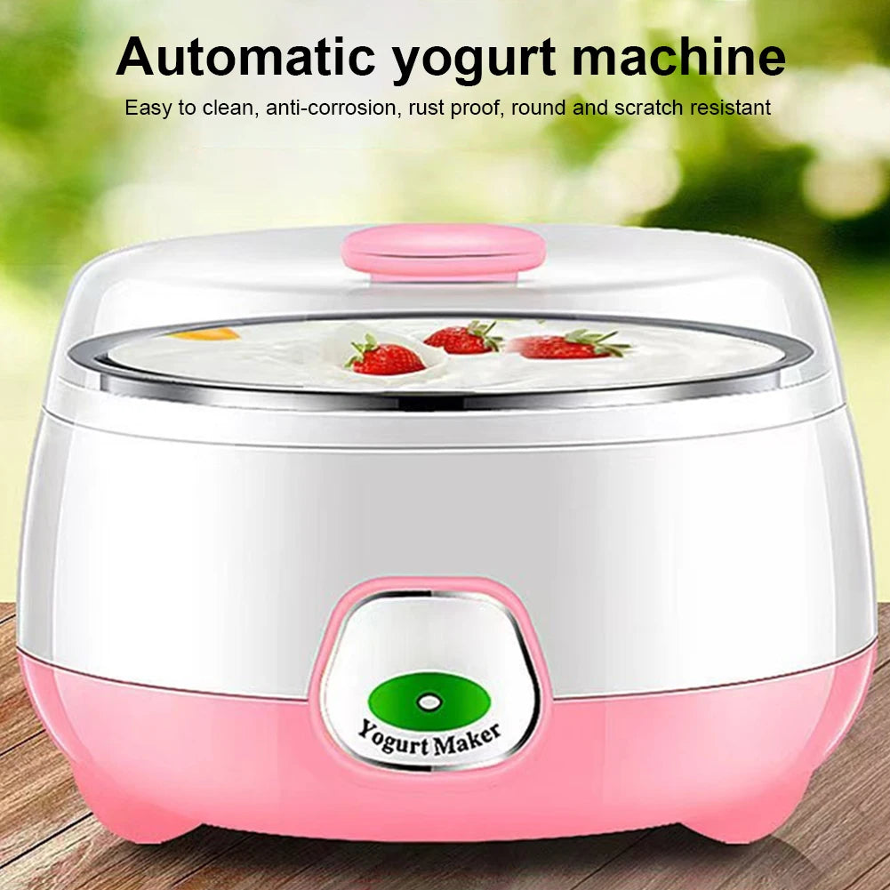 1L Yogurt Maker with Stainless Steel Container Automatic Yogurt Maker Electric Yogurt Maker for Homemade Yogurt Natto Rice Wine