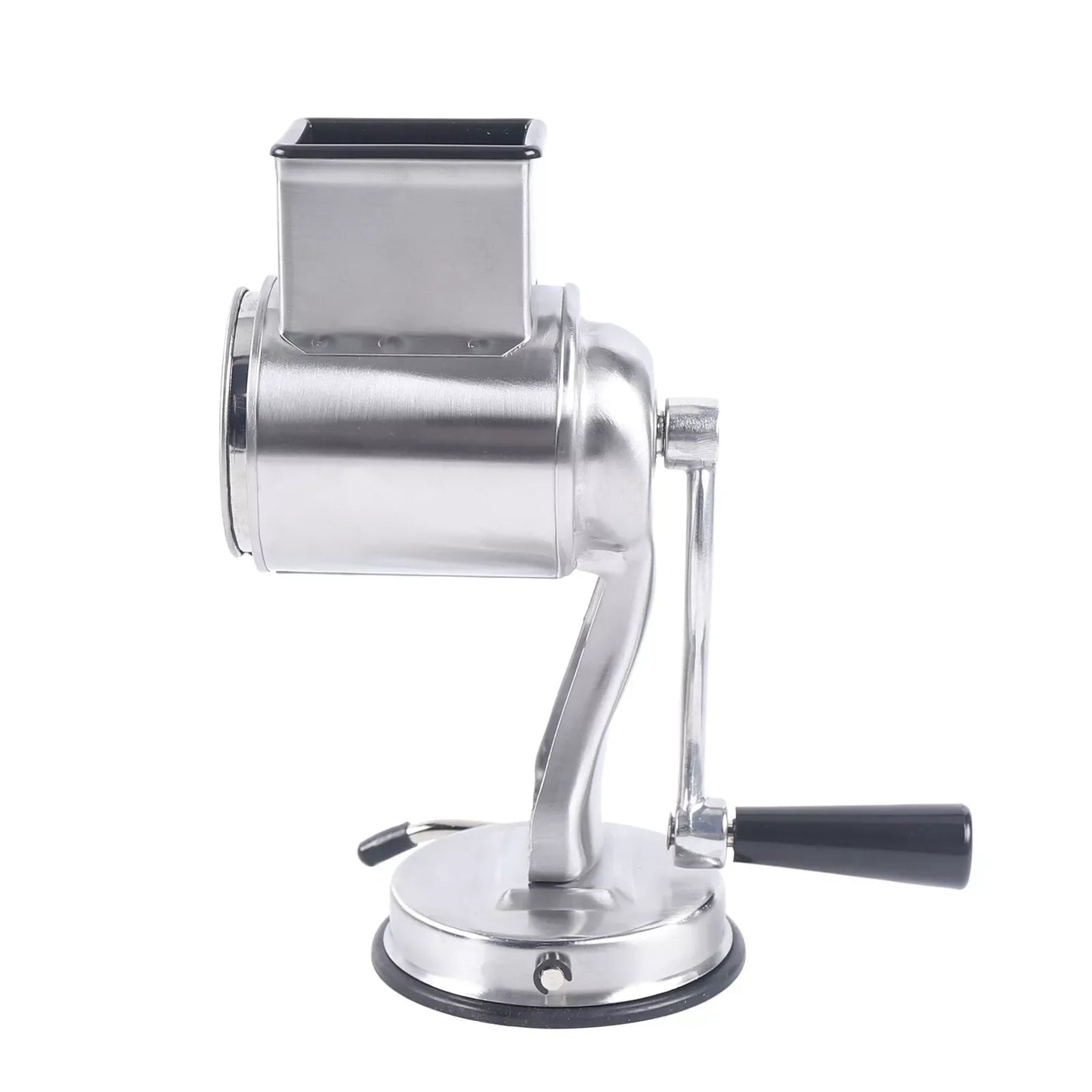 Manual Food Grater Kitchen Rotary Drum Slicer Shredder w/5 Stainless Steel Blade