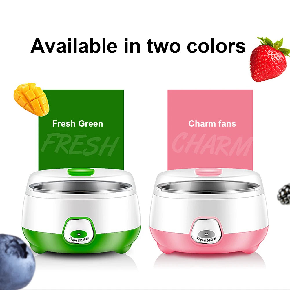 1L Yogurt Maker with Stainless Steel Container Automatic Yogurt Maker Electric Yogurt Maker for Homemade Yogurt Natto Rice Wine