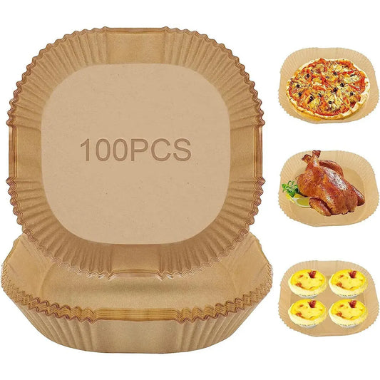 100pcs Disposable Non-Stick Air Fryer Steamer Paper Er Parchment Baking Adaptability