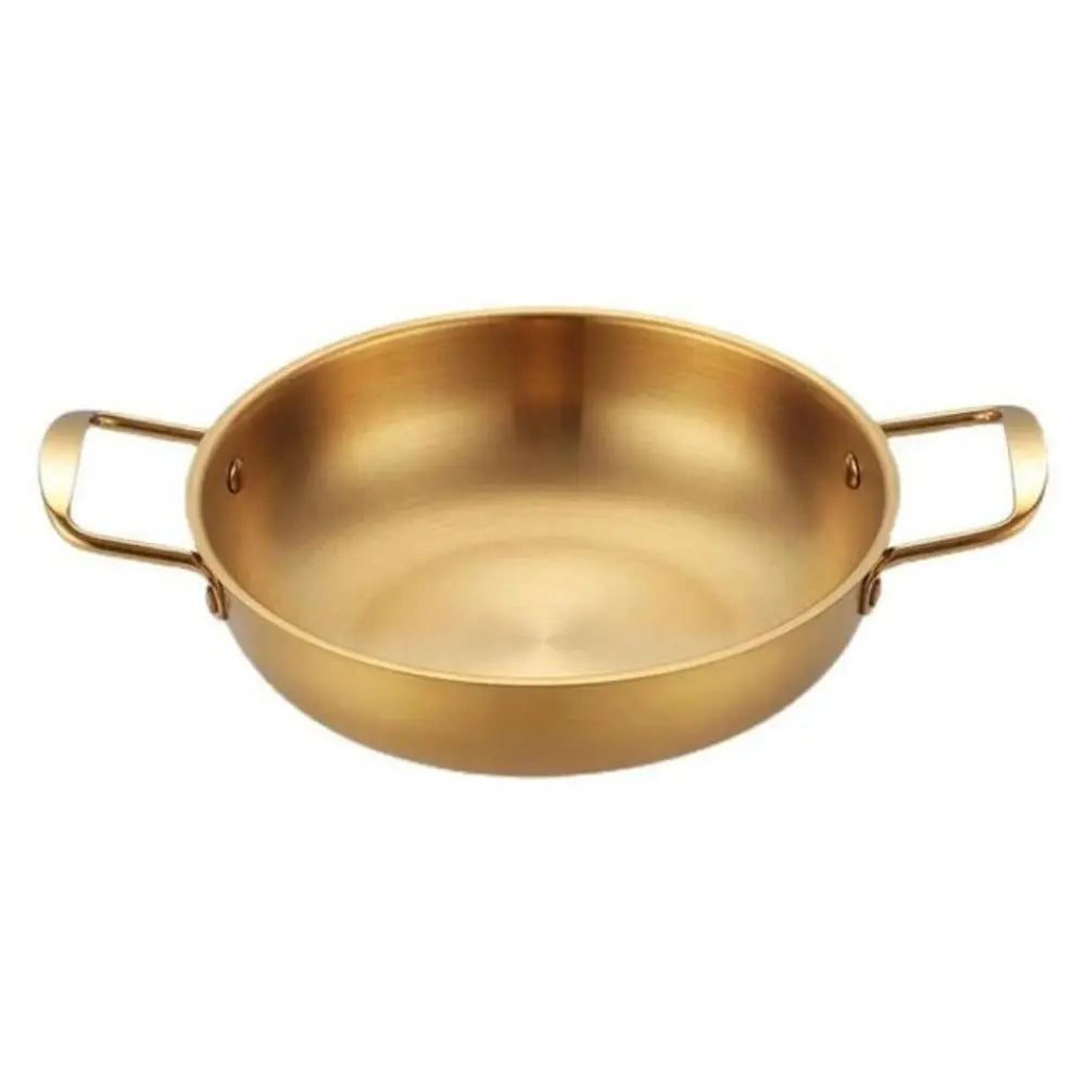 Stainless Steel Seafood Rice Pot Dry Pots with Handle Home Cooking Paella Pan Picnic Snack Plates Cookware Saucepan for Kitchen
