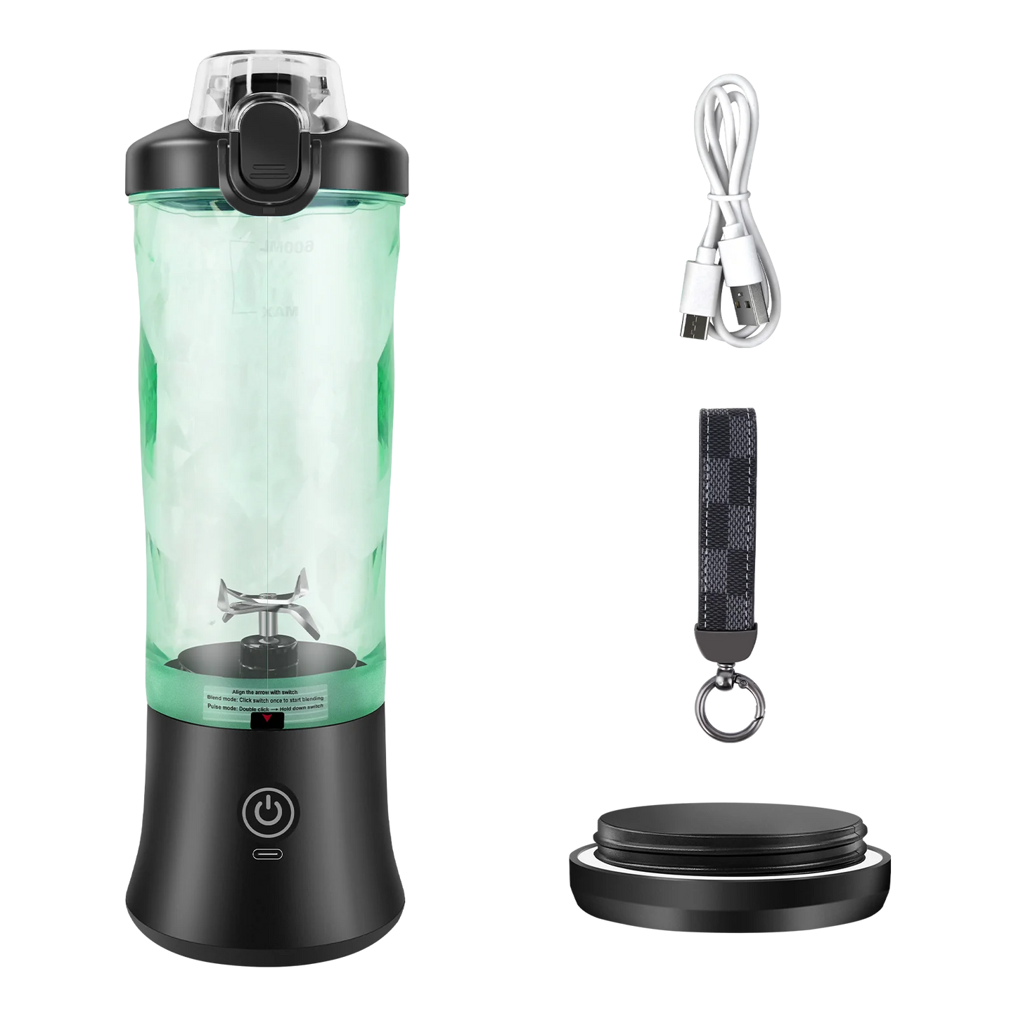 BRIEFNESS Convenient Juicer Portable Blender Juicer Smoothie Blender Directly Drinkable Blended Ice and Frozen Fruit Blender