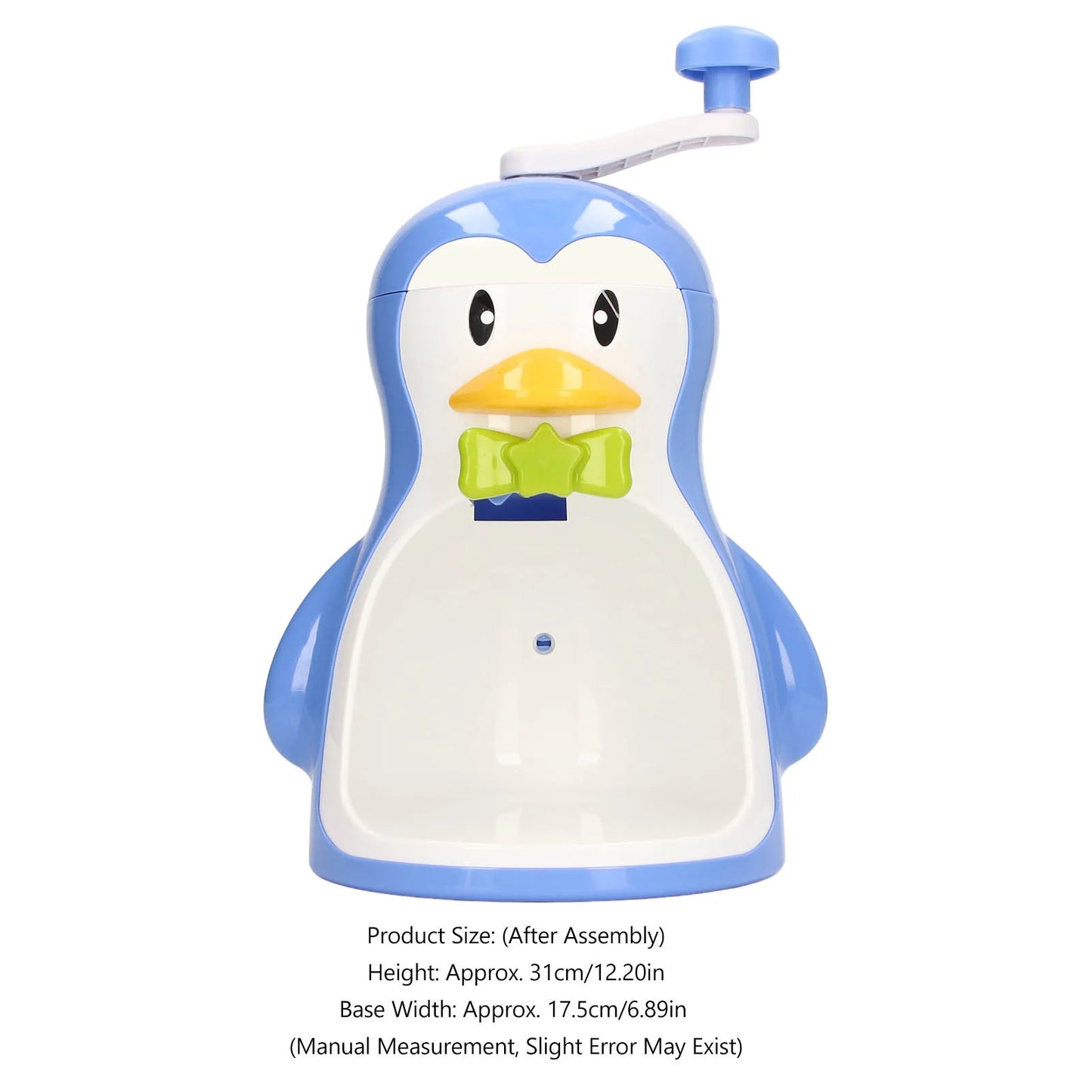 Penguin Shape Snow Cone Maker, Premium ABS Penguin Shaved Ice Machine, Portable Manual Snow Cone Maker, Ideal for Outdoor Use