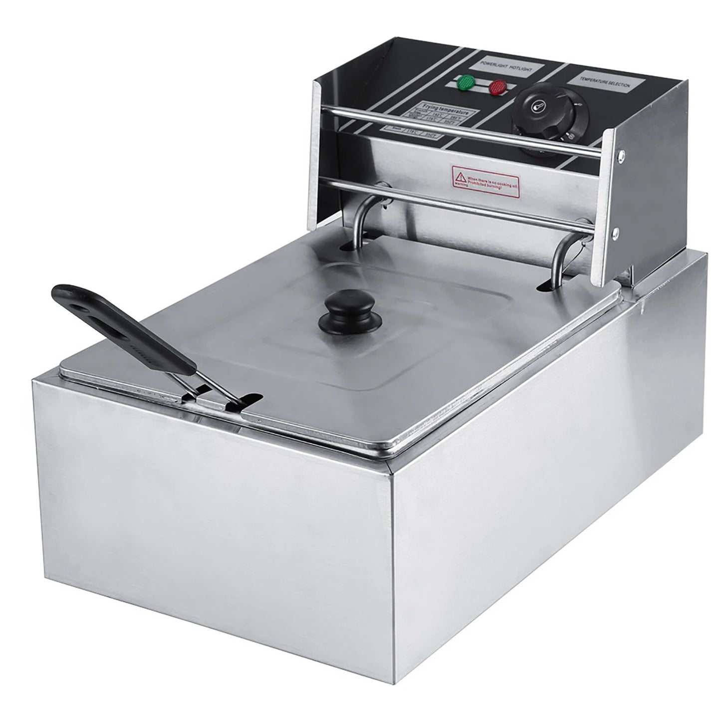 6L Stainless Steel Electric Fryer with Basket for Commercial & Home Use Electric Fryer Fryer Stainless Steel Fryer