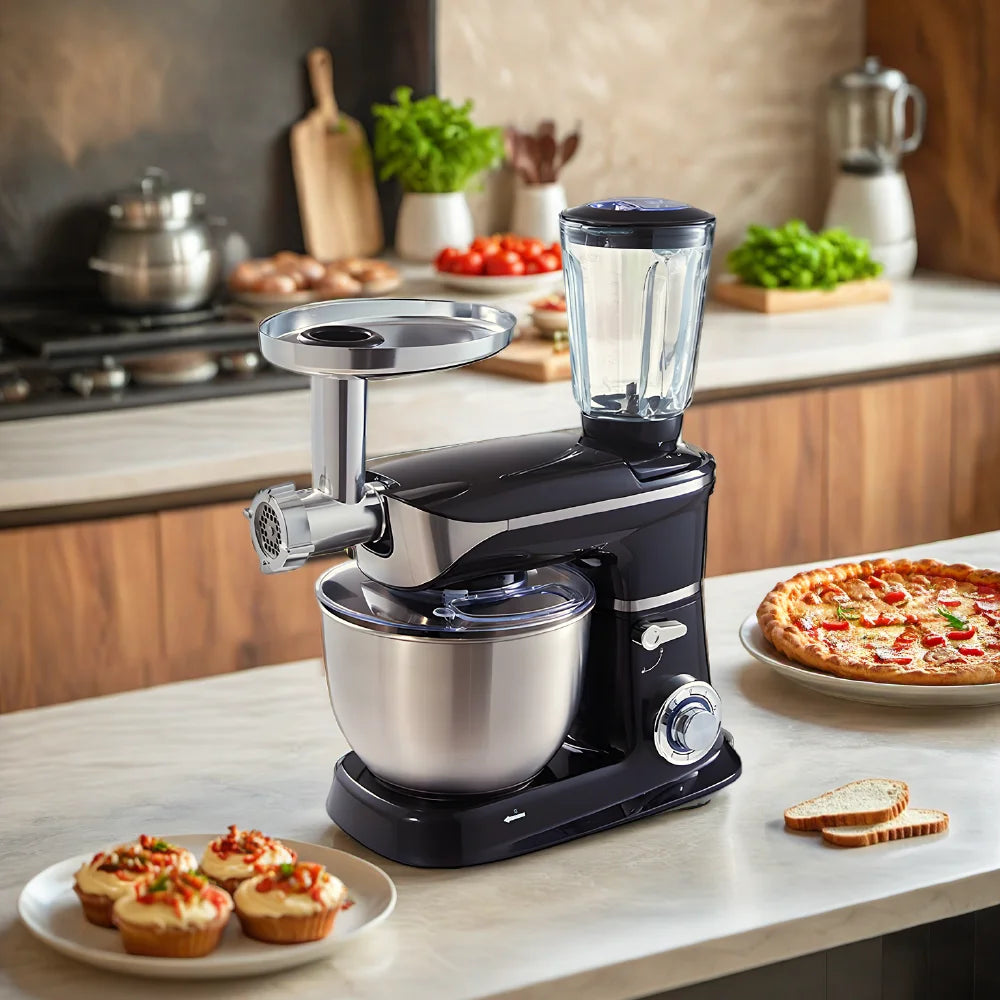 Voltsify 3-in-1 Multifunctional Household Stand Mixer with Meat Grinder & Blender