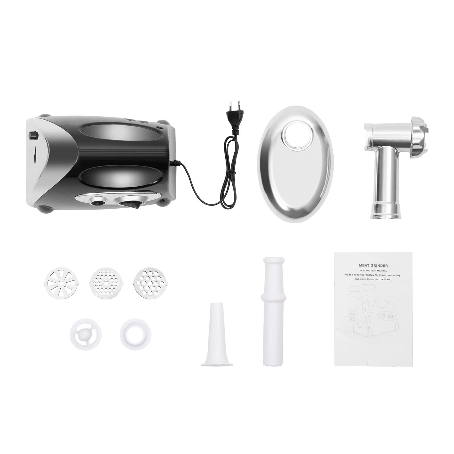 800W Electric Meat Grinder Home Multifunctional Meat Food Processor Sausage Noodles Maker Filler 190R/M