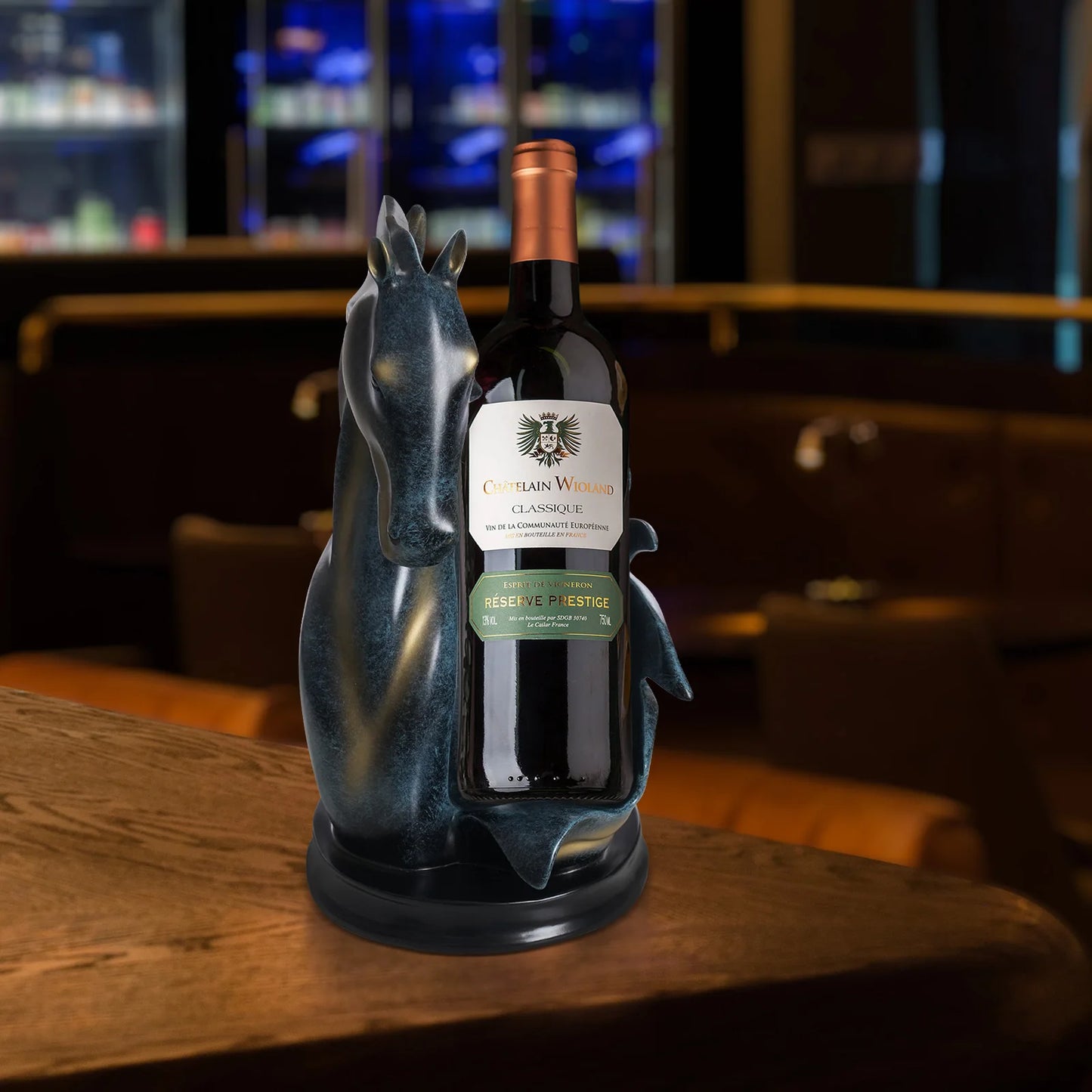 Soft decoration crafts Horse head wine rack Living room TV wine cabinet Office home decor Christmas gift