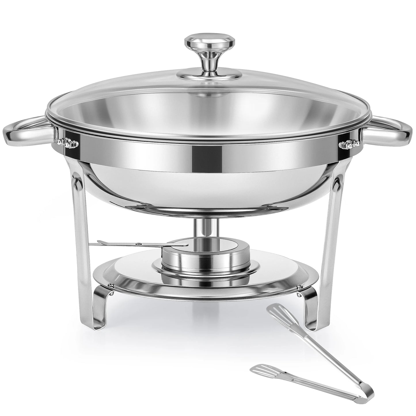 Wilprep 4/6/8PCS 5/6QT Chafing Dish Buffet Set Stainless Steel Food Warmer for Parties