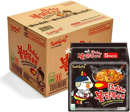 Samyang Carbo Buldak Nuclear Fire Fried Super Hot Spicy Noodle Pack of 40 x 140g