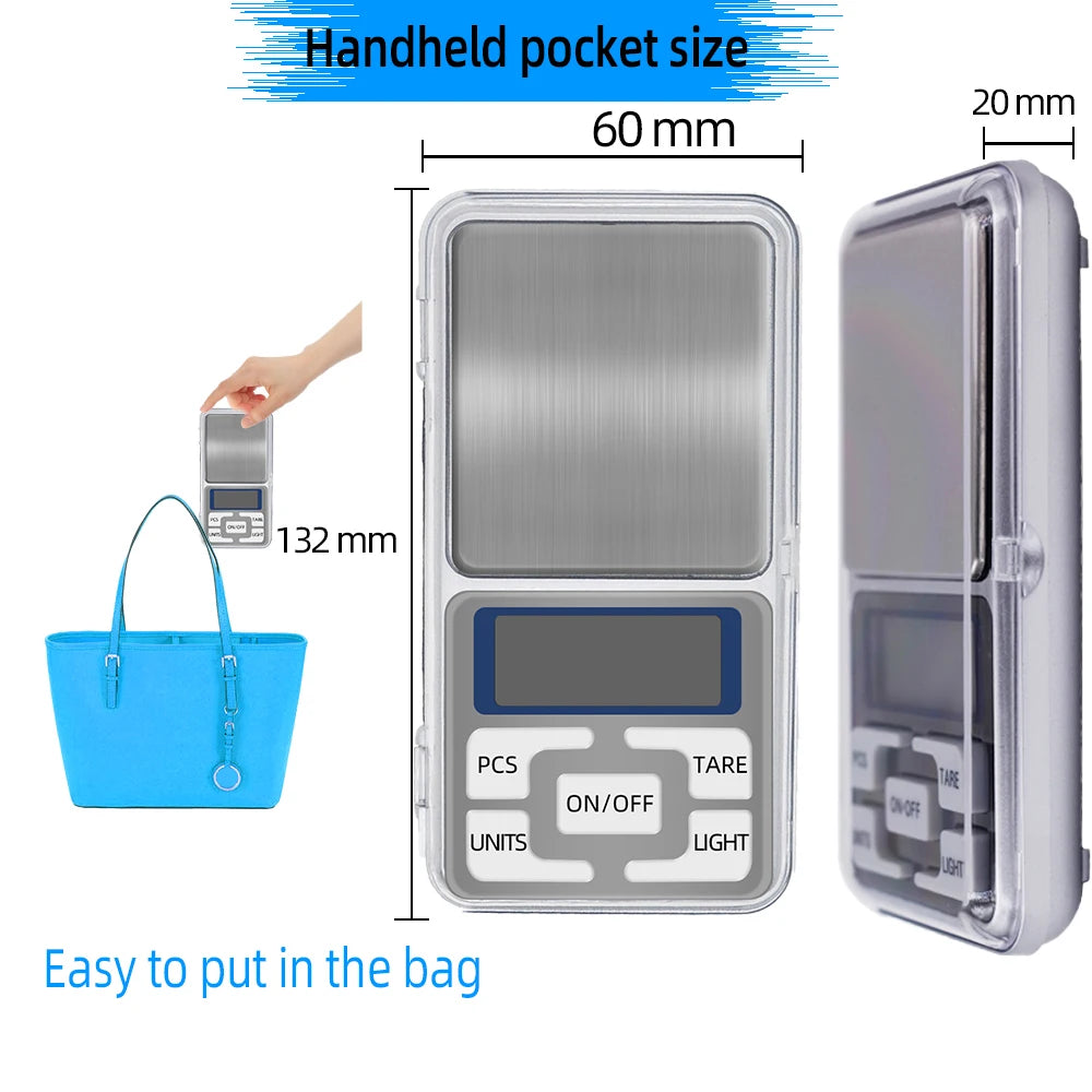 High Precision Scale 500g 0.1g Electronic Weight Scale Digital Balance Scale Pocket Jewelry Diamond weighing scales For Kitchen