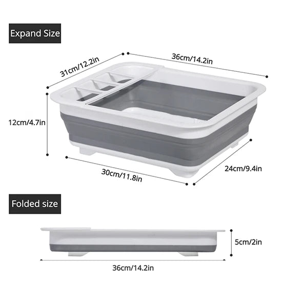 Foldable Dish Rack Kitchen Storage Holder Drainer Bowl Tableware Plate Portable Drying Rack Home Dinnerware Dish Rack Organizer