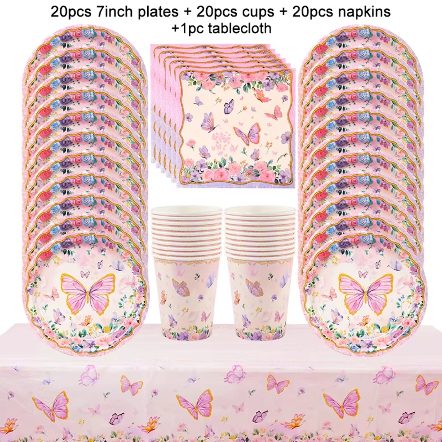 Disposable Tableware Set Paper Plates Cup Tablecloth Girls  Birthday Party Decoration Supplies Baby Shower Masha y oso Moana