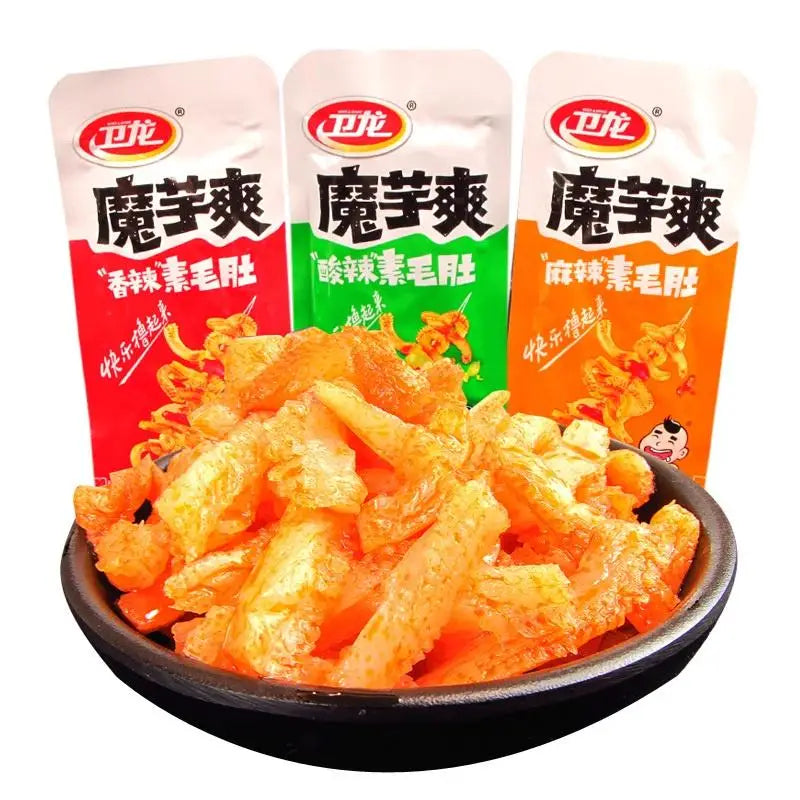WL Konjac Strips - Sichuan-Style Vegan Snack Hot Spicy & Hot Sour & Hot Flavour 18gx 40pack
