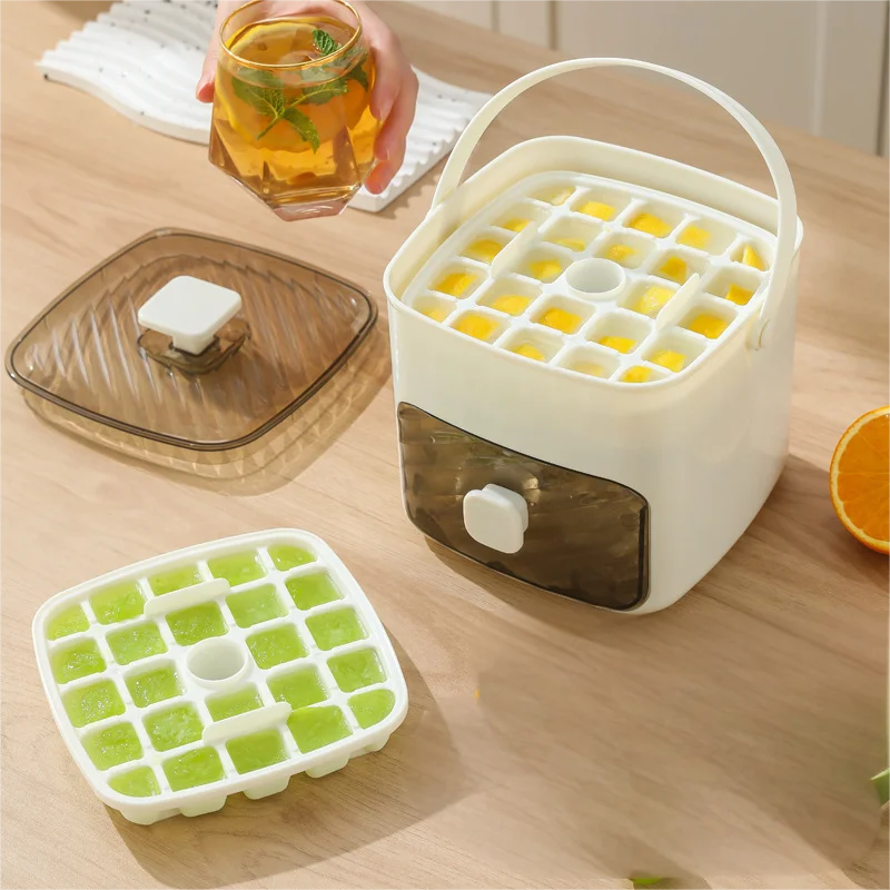 Ice makers 48 Grid ice cube maker Tray double layers Square Ice Cube Tray convenient ice cube shape Creative Ice Cube Mold Tools