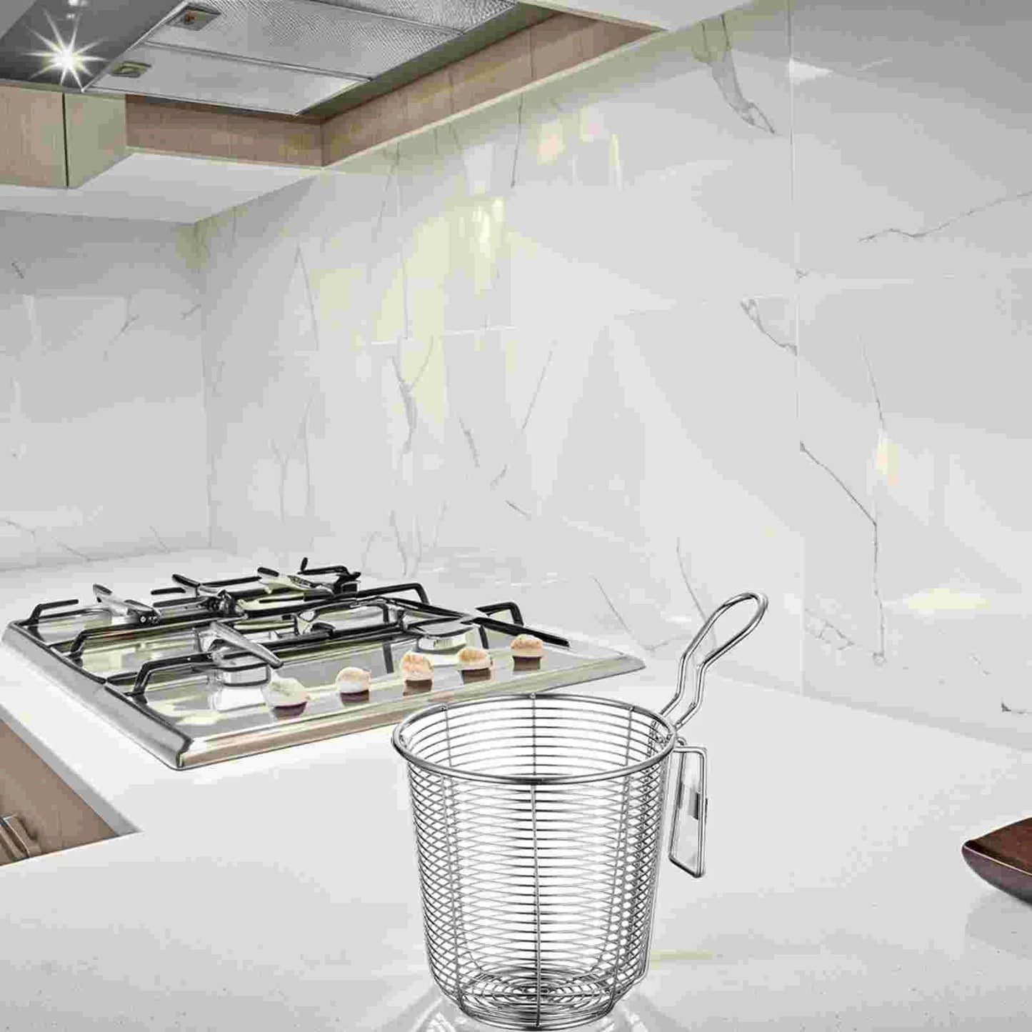 Strainer Basket Mesh Pasta Noodle Food Spoon Scoops Pot Stainless Steel Skimmer Hot Spider Spaghetti Handle Metal Strainer