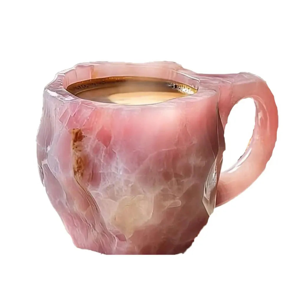 Mineral Crystal Coffee Mugs Colorful Crystal Mug Multi-use Elegant Mineral Cup Resin Tea Cup Gift for Family Friends