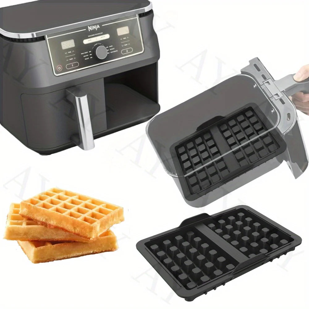 Air Fryer Waffle Silicone Baking Pan Waffle Mold for Ninja AF300EU AF400EU AF451EU SL400EU AF500DE and Many Other Air Fryers