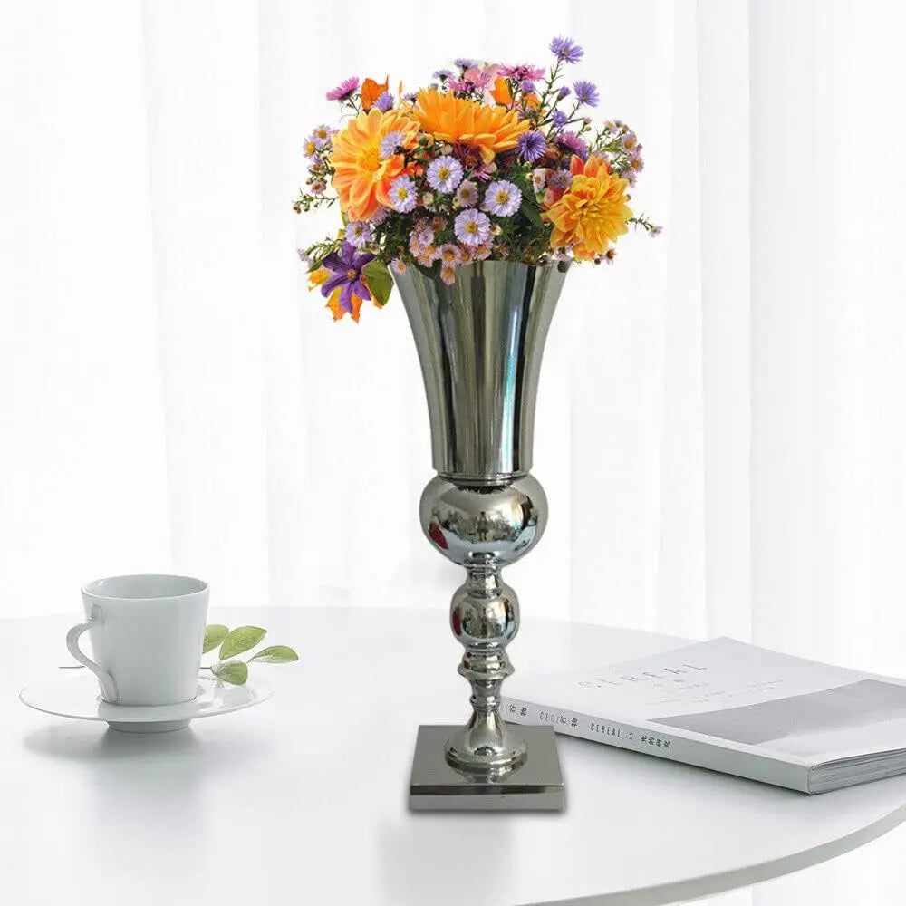 50cm Metal Flower Vase, Table Floral Stand Urn Candle Holder for Wedding Centerpieces Birthday Party Decor Road Lead Candelabra
