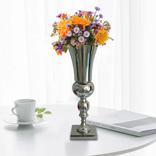 50cm Metal Flower Vase, Table Floral Stand Urn Candle Holder for Wedding Centerpieces Birthday Party Decor Road Lead Candelabra