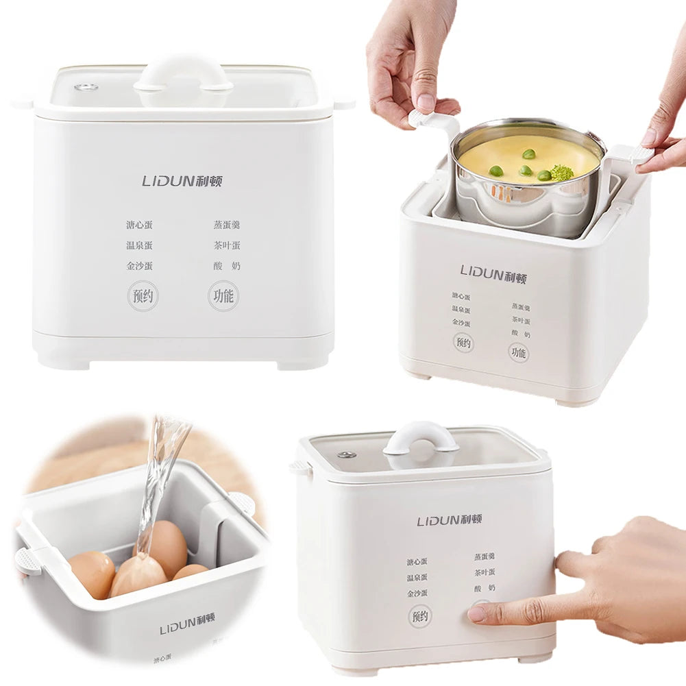 220V Home Appointment Breakfast Machine 300W Automatic Steamed Boil Breakfast Machine Reservation Soft Boiled Eggs Cooker