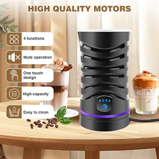 BRIEFNESS 4 in 1 Hot&Cold 2000W Electric Automatic Milk Frother Maker Steamer Frother Machine,600ml Foamer for Milk Latte Coffee