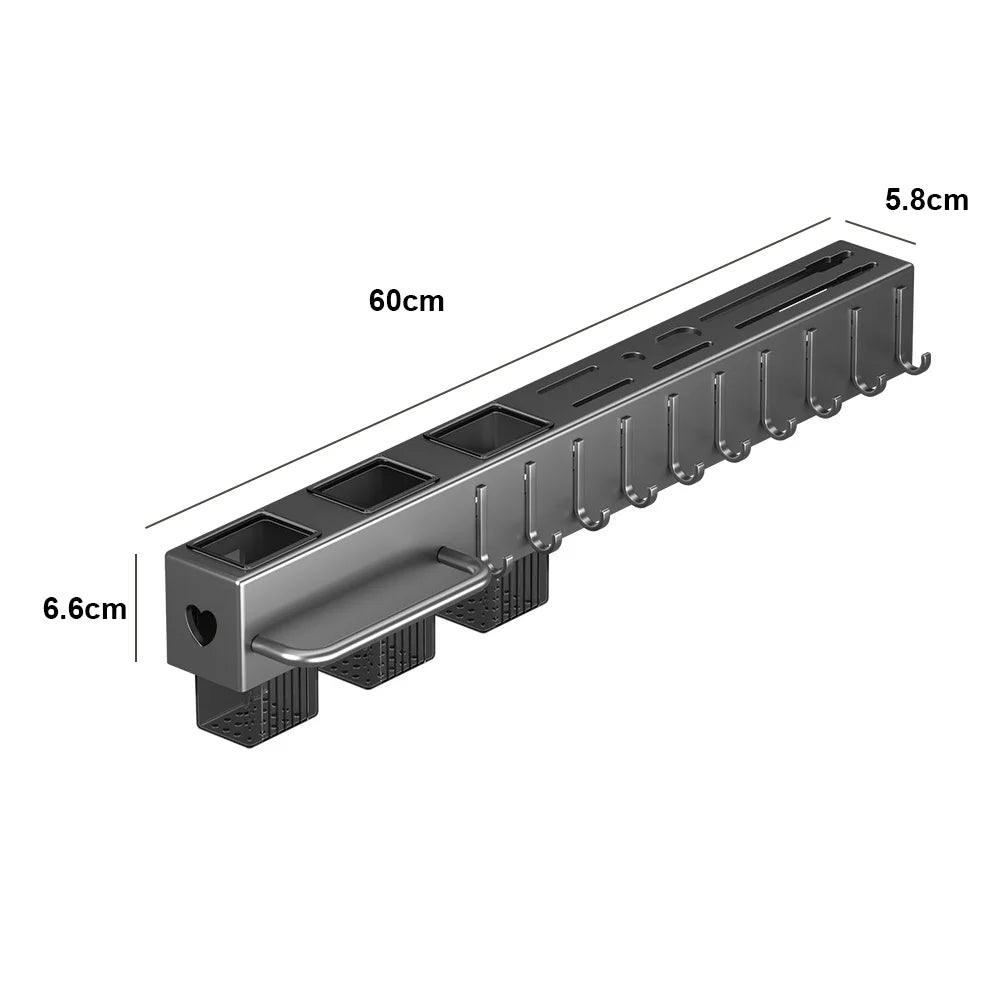 Kitchen Shelves Household Organizer Wall Mounted Rack Knife Holder Kitchen Storage Shelving Units Tableware Shelf