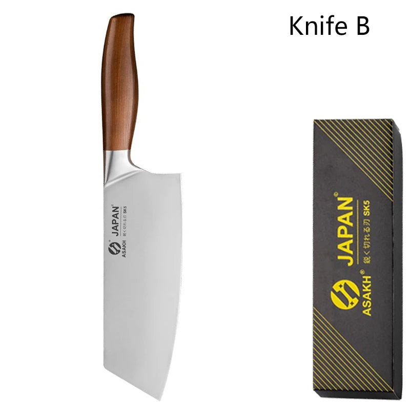 Japanese Kitchen Knives Set Stainless Steel Fish Fillet Meat Cleaver Chef Knife Sushi Knife Slicing Santoku Knife Cooking Tools