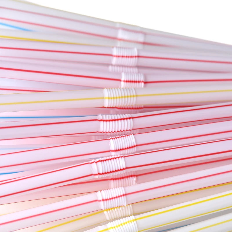 50-1000Pcs Multicolor Colorful Straws for Wedding Party Supplies Beverage Kitchen Straw Cocktail Drinking Straws