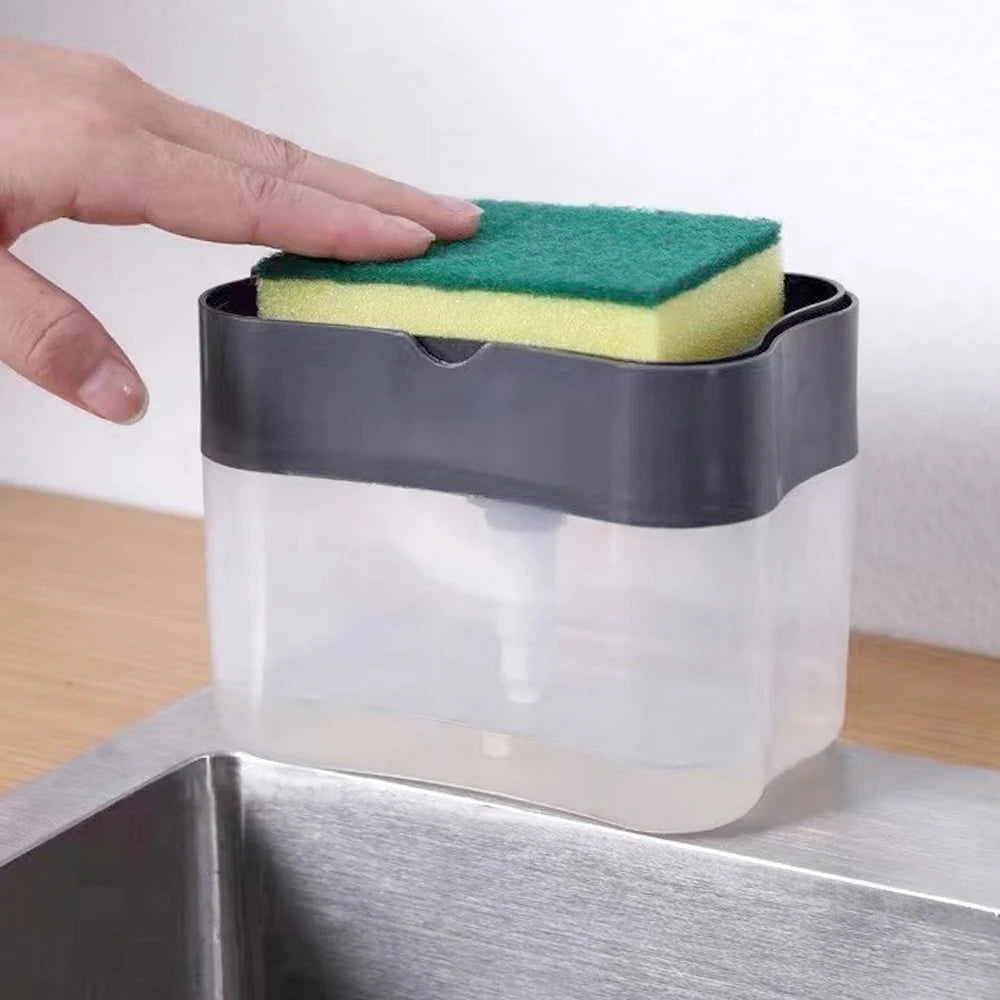 1PC PP plastic storage box, dishwashing detergent press, kitchen automatic liquid outlet box, dishwasher soap dispenser box