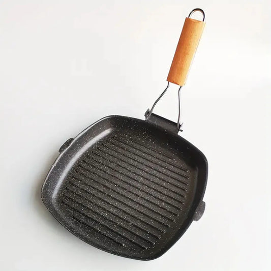 Nonstick Grilling Pan for Stove Tops, Square Grill Pan for Indoor Cooking, Versatile Griddle, Induction Steak Pan
