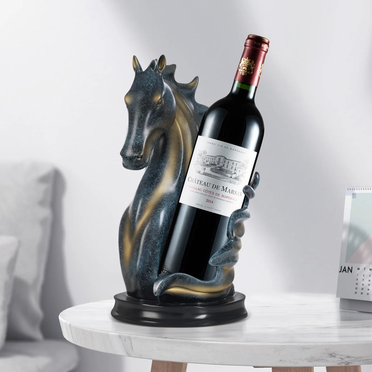 Soft decoration crafts Horse head wine rack Living room TV wine cabinet Office home decor Christmas gift