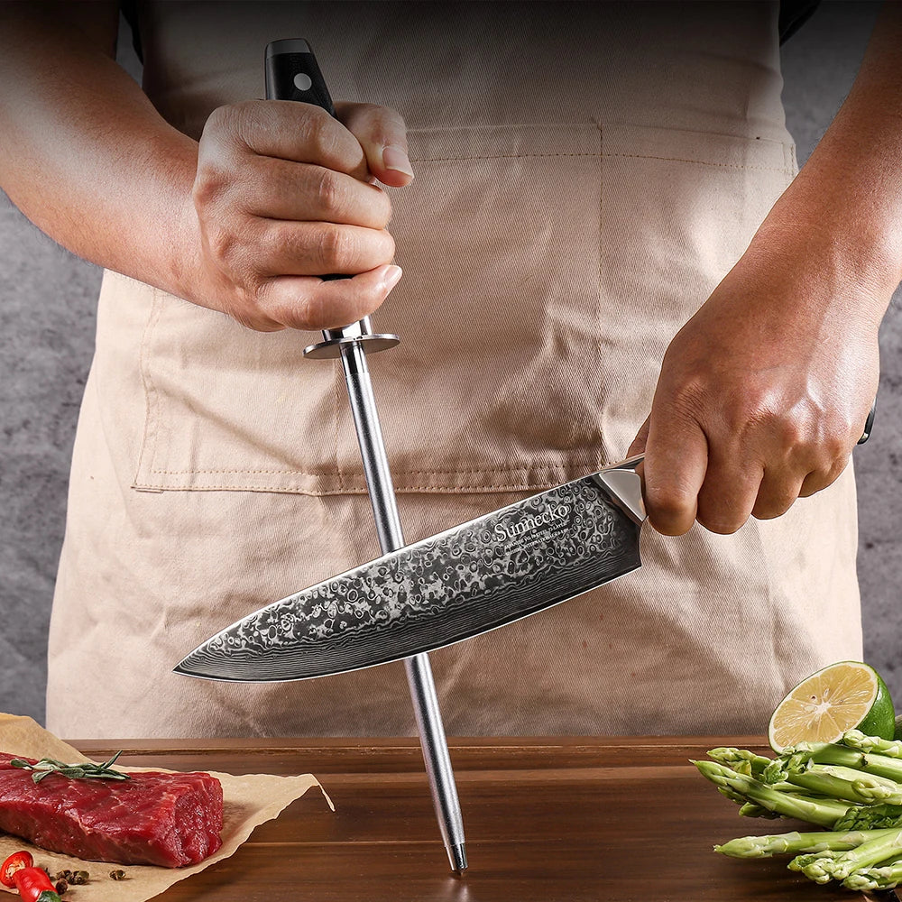 Sunnecko Damascus Chef's Knives High Carbon VG10 Steel Kitchen Design Knife Tools Ultra Sharp Vegetable Fruit Meat Cutting Knife