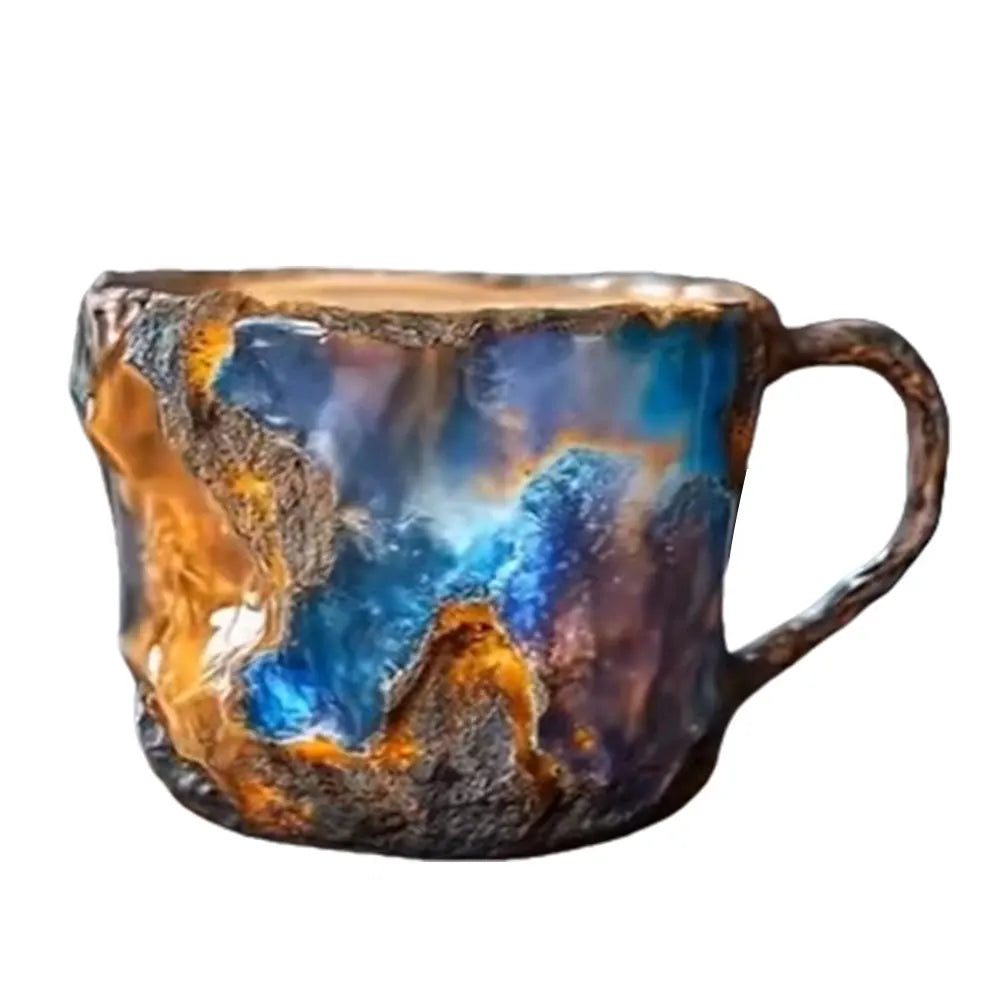 Mineral Crystal Coffee Mugs Colorful Crystal Mug Multi-use Elegant Mineral Cup Resin Tea Cup Gift for Family Friends